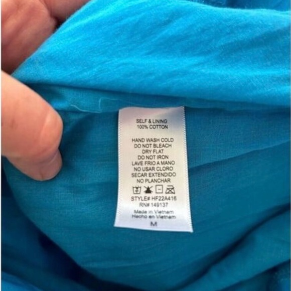 Hyfve Blue ballon sleeve mini bodycon dress. Size Medium. NWT. - Picture 3 of 12